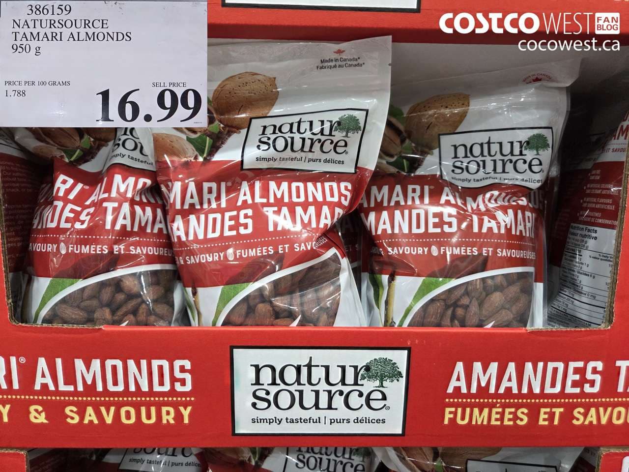 NATURSOURCE TAMARI ALMONDS 950 g
