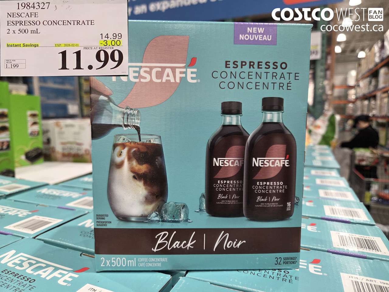 NESCAFE ESPRESSO CONCENTRATE 2 X 500ML