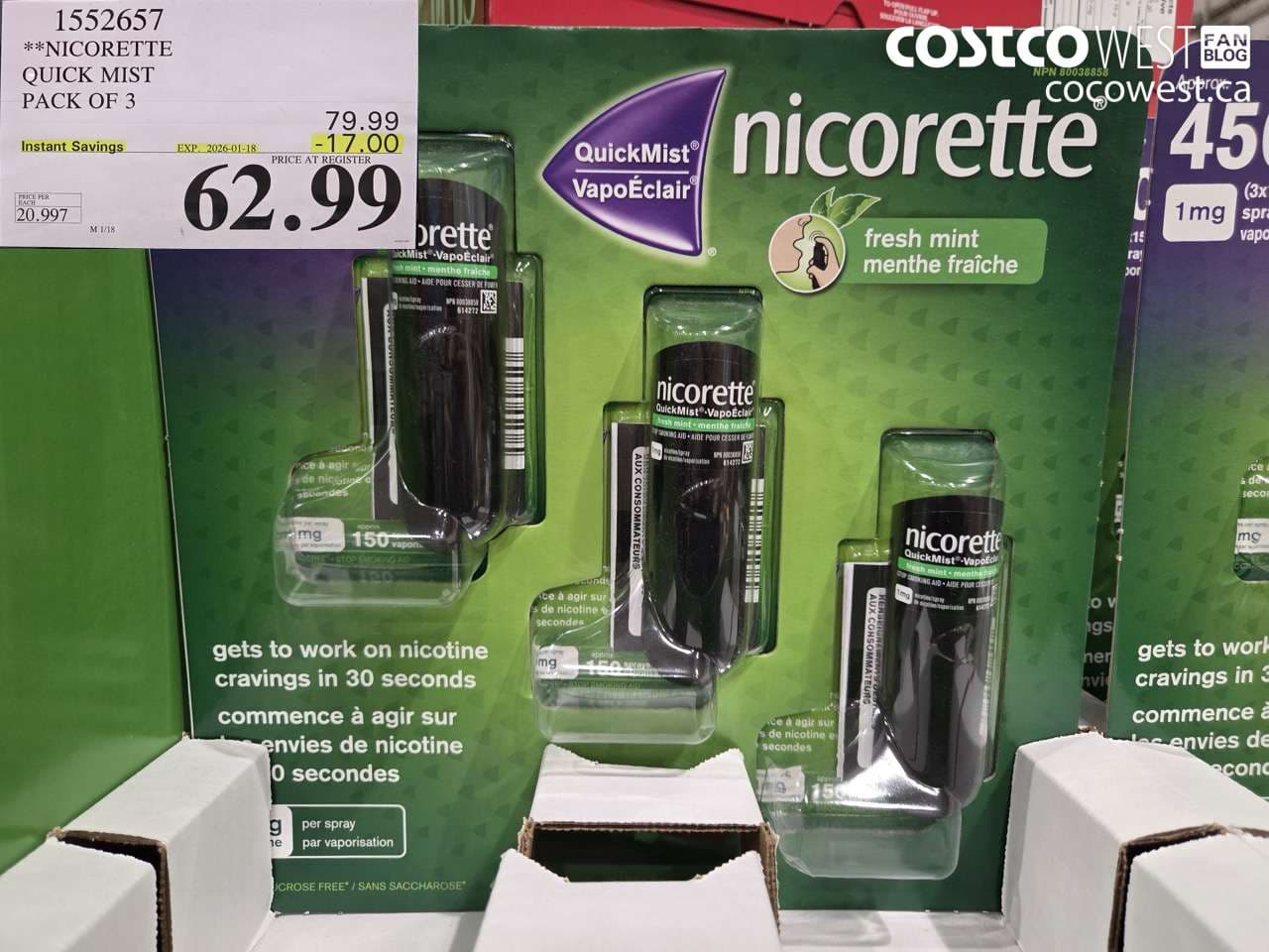 NICORETTE QUICK MIST PACK OF 3