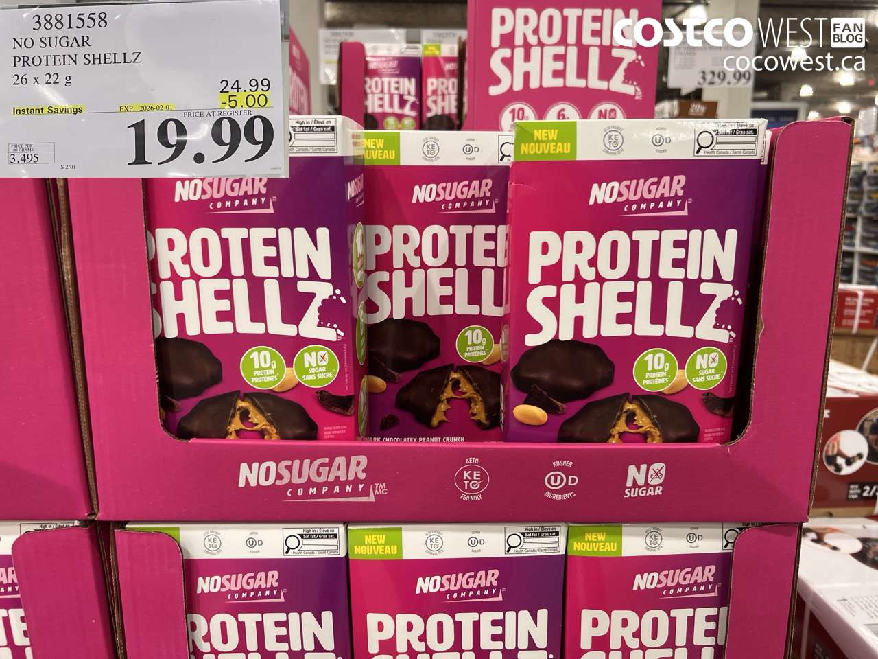 NO SUGAR PROTEIN SHELLZ 26 X 22G