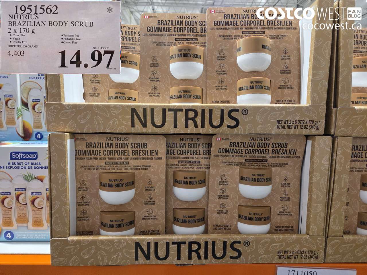 NUTRIUS BRAZILIAN BODY SCRUB 2 X 170G