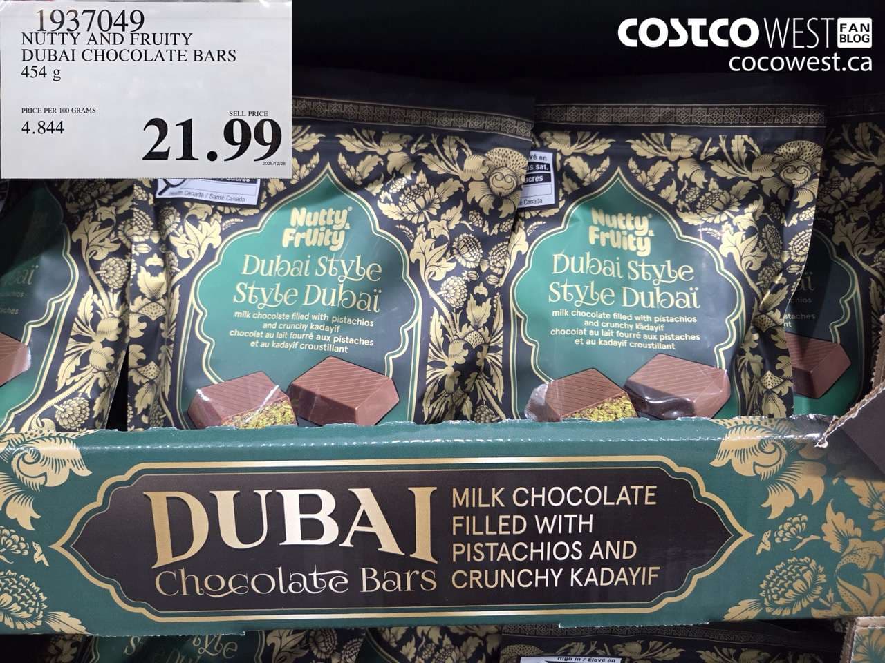 NUTTY AND FRUITY DUBAI CHOCOLATE BARS 454G