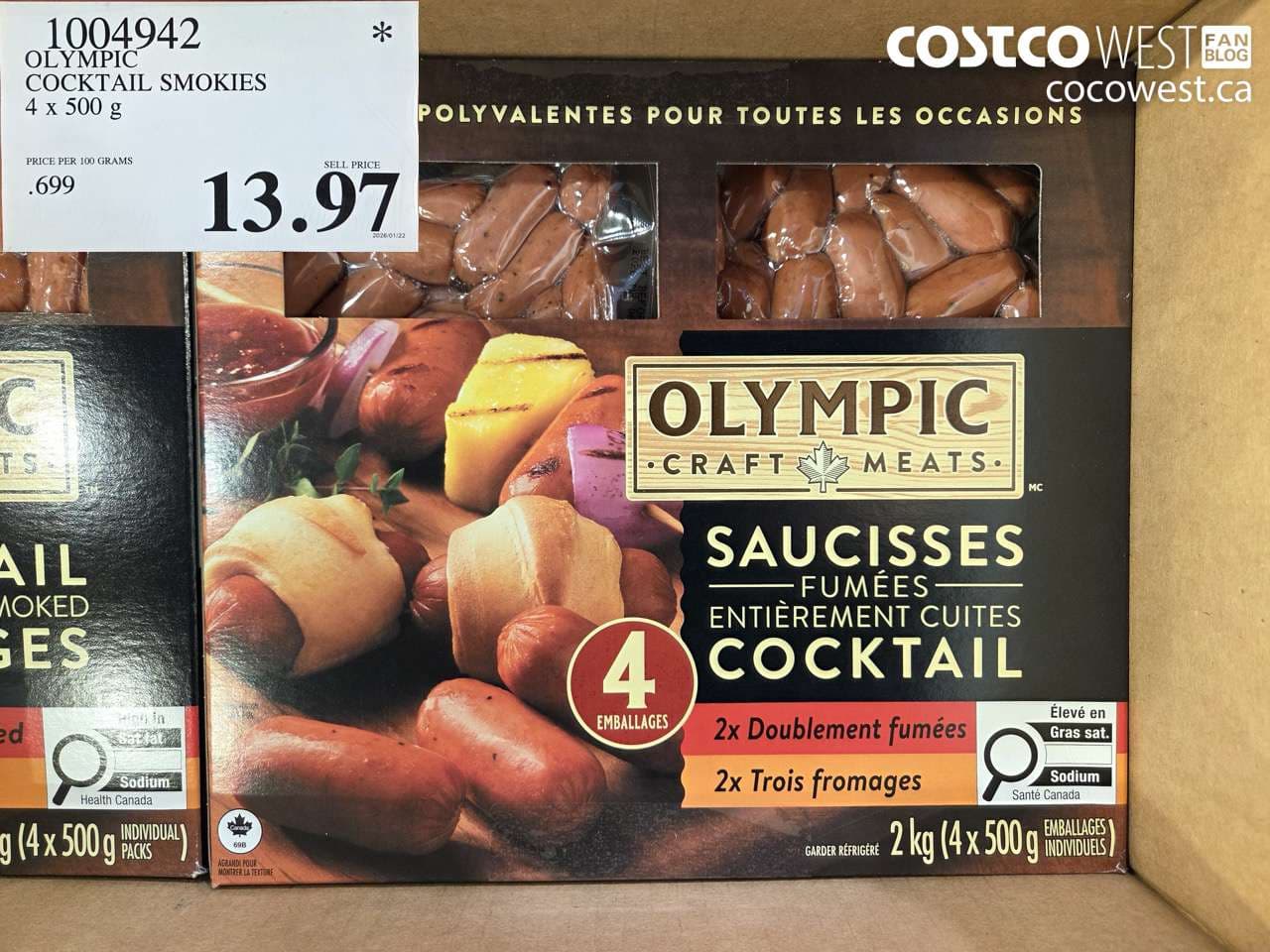 OLYMPIC COCKTAIL SMOKIES 4 X 500 G