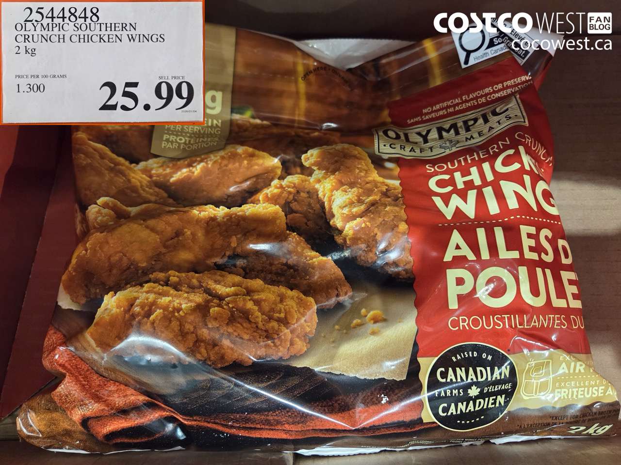 OLYMPIC SOUTHERN CRUNCH CHICKEN WINGS 2KG