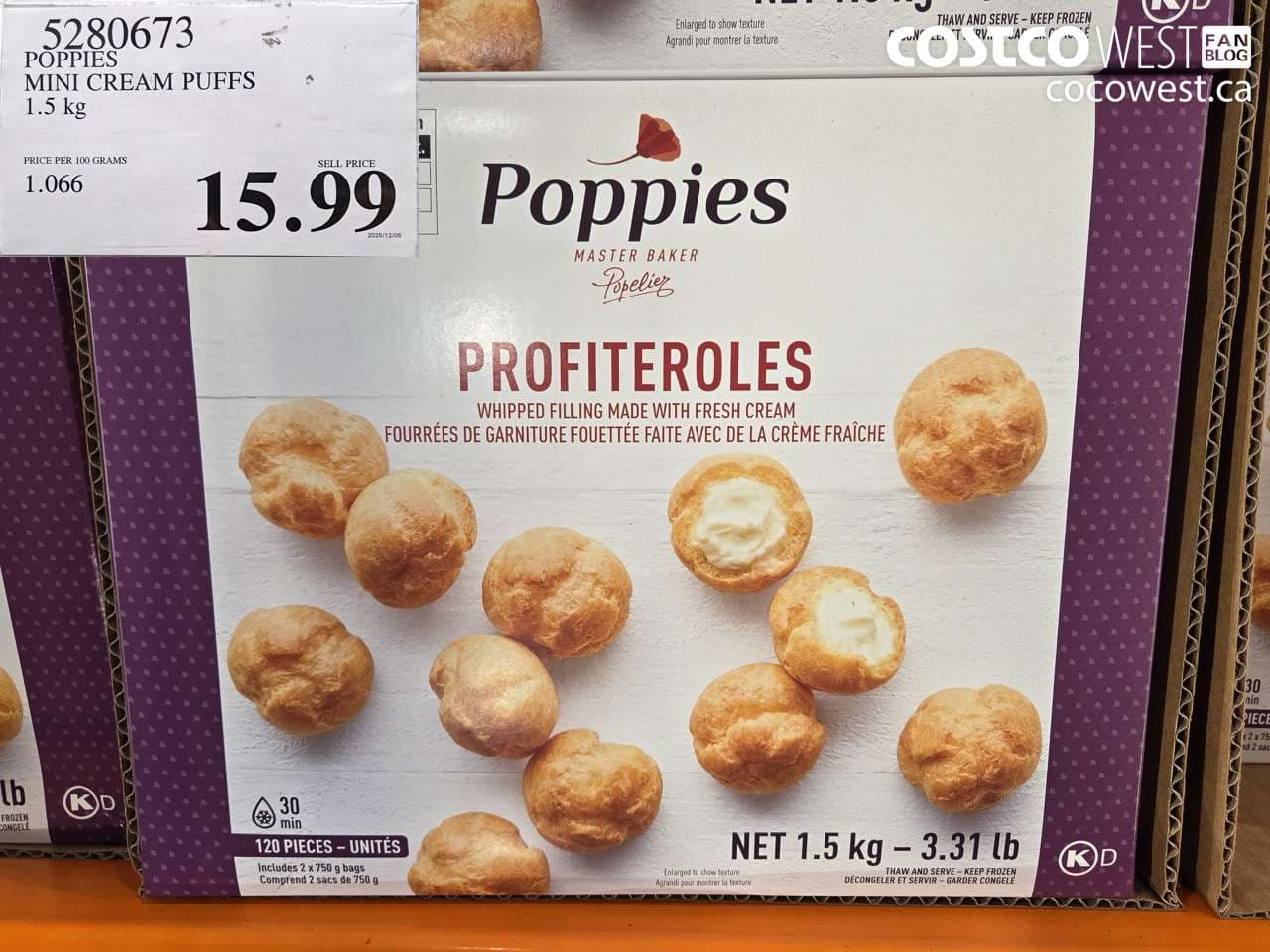 POPPIES MINI CREAM PUFFS 1.5 kg