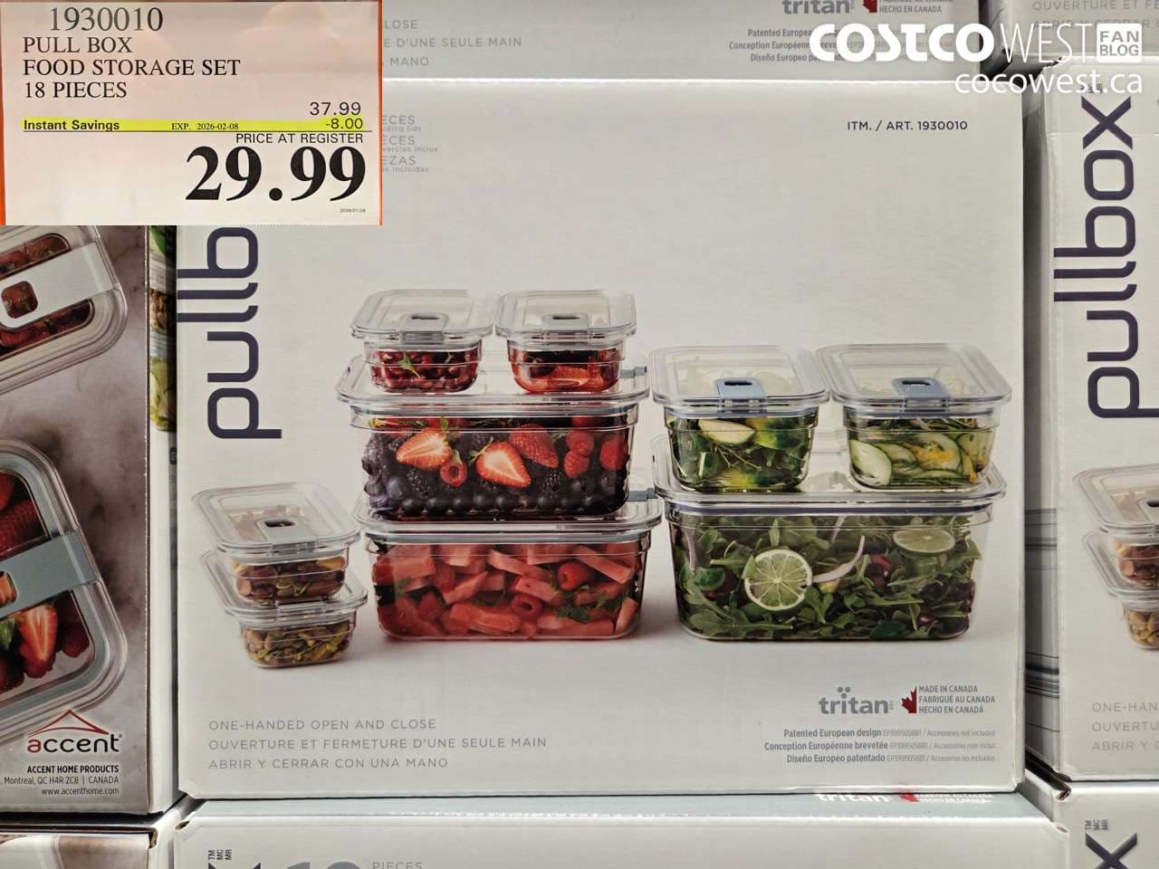 PULL BOX FOOD STORAGE SET 18 PIECES
