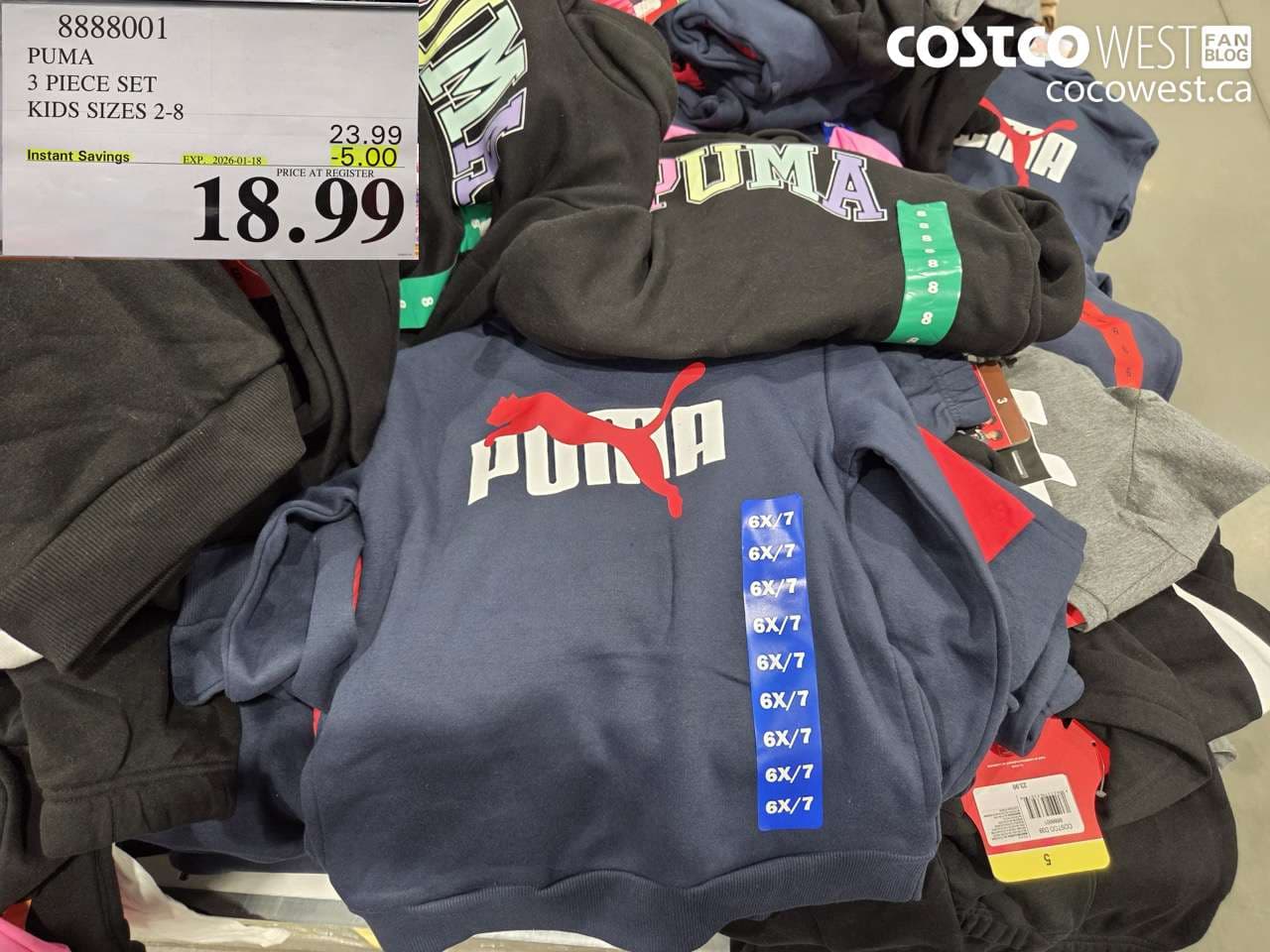 PUMA 3PC SET KIDS SIZES 2-8