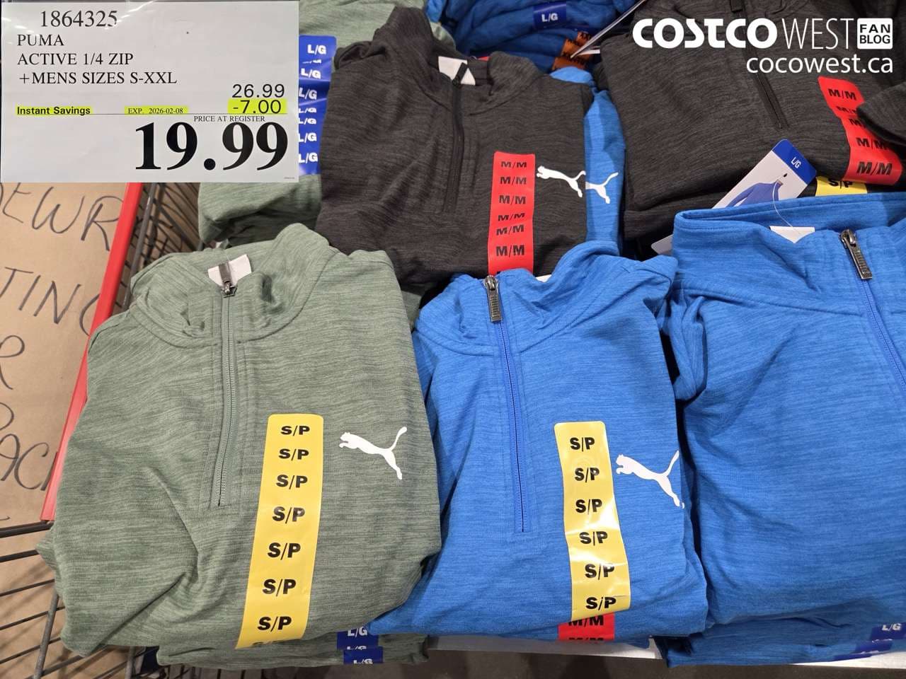 PUMA ACTIVE 1/4 ZIP MENS SIZES S-XXL