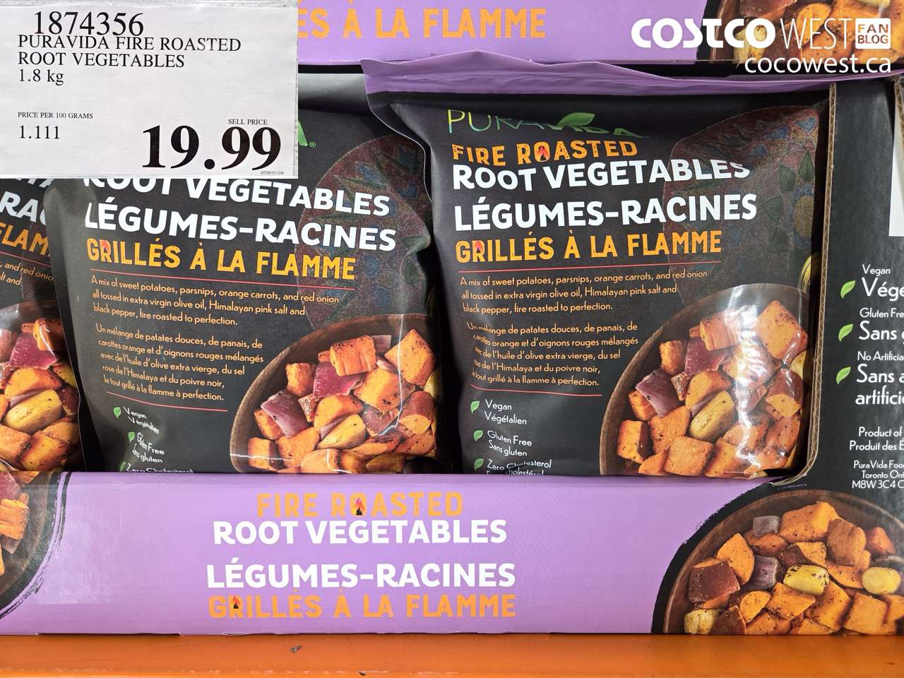 PURAVIDA FIRE ROASTED ROOT VEGETALES 1.8KG