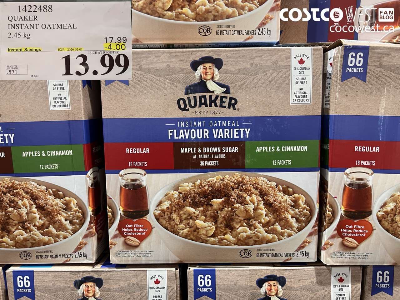 QUAKER INSTANT OATMEAL 2.45 kg