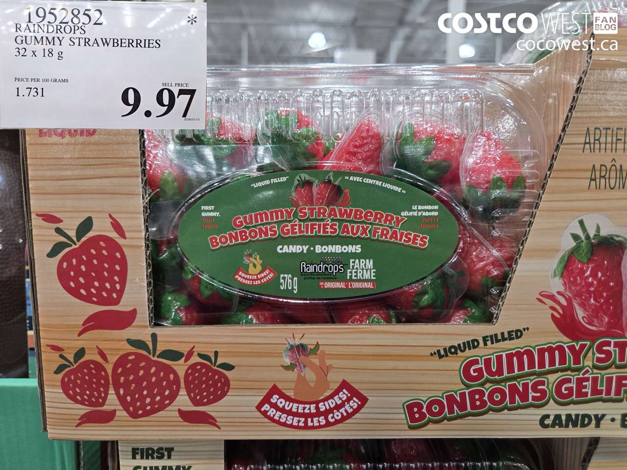 RAINDROPS GUMMY STRAWBERRIES 32 X 18G