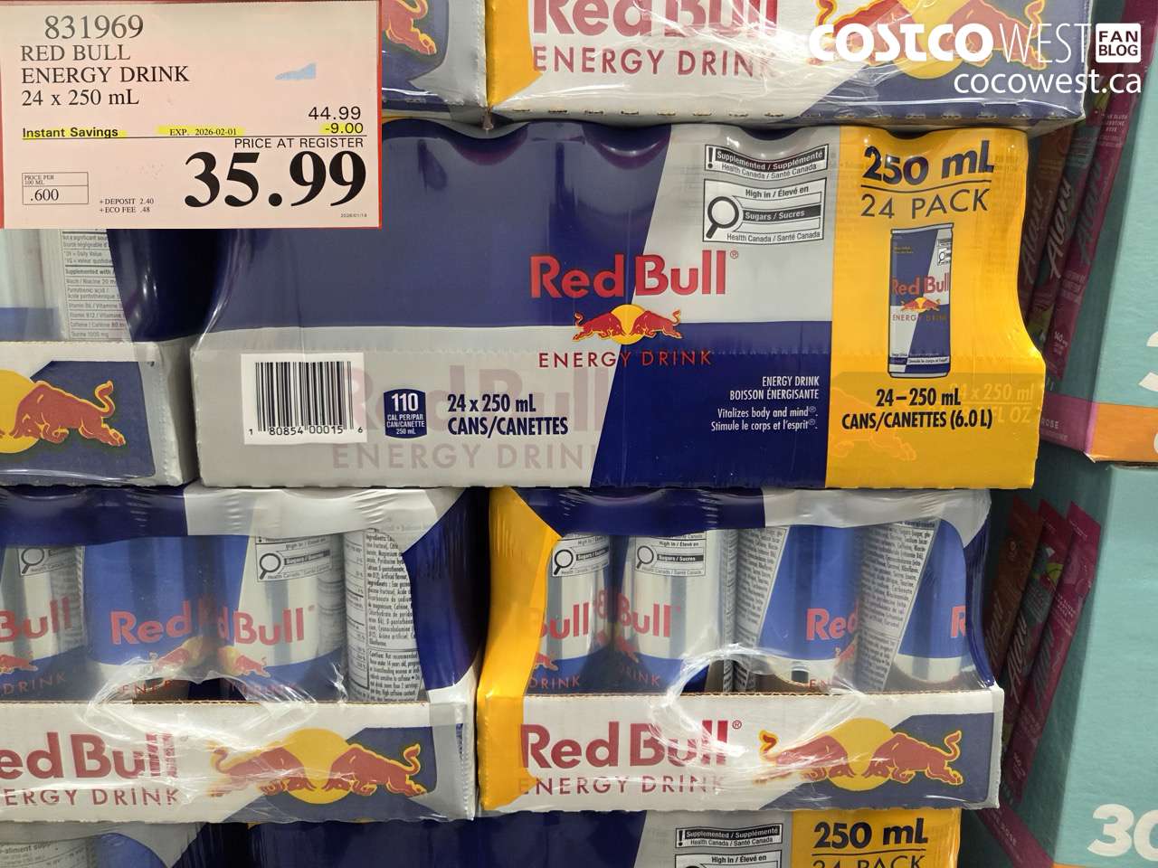 RED BULL ENERGY DRINK 24 x 250 mL