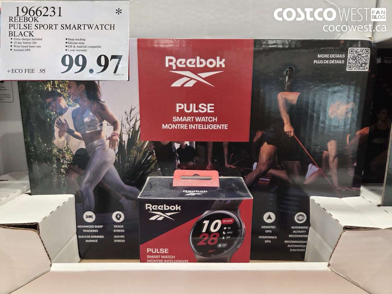 REEBOK PULSE SPORT SMARTWATCH BLACK