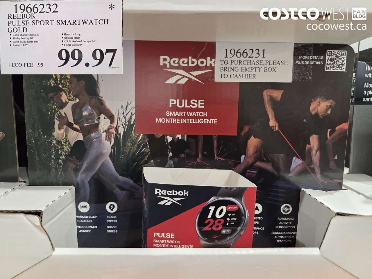 REEBOK PULSE SPORT SMARTWATCH GOLD