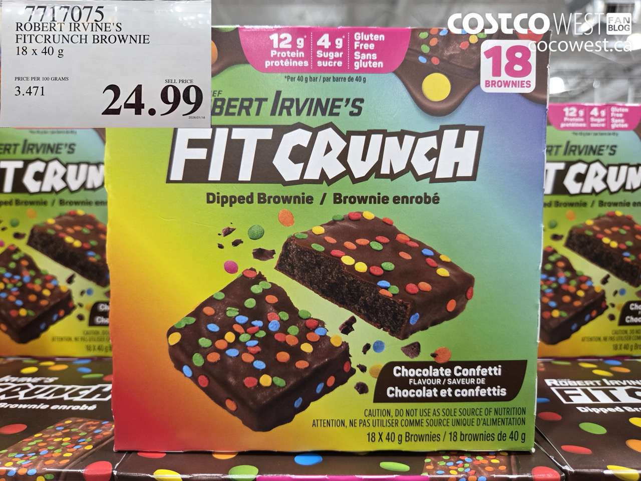ROBERT IRVINE’S FITCRUNCH BROWNIE 18 x 40 g