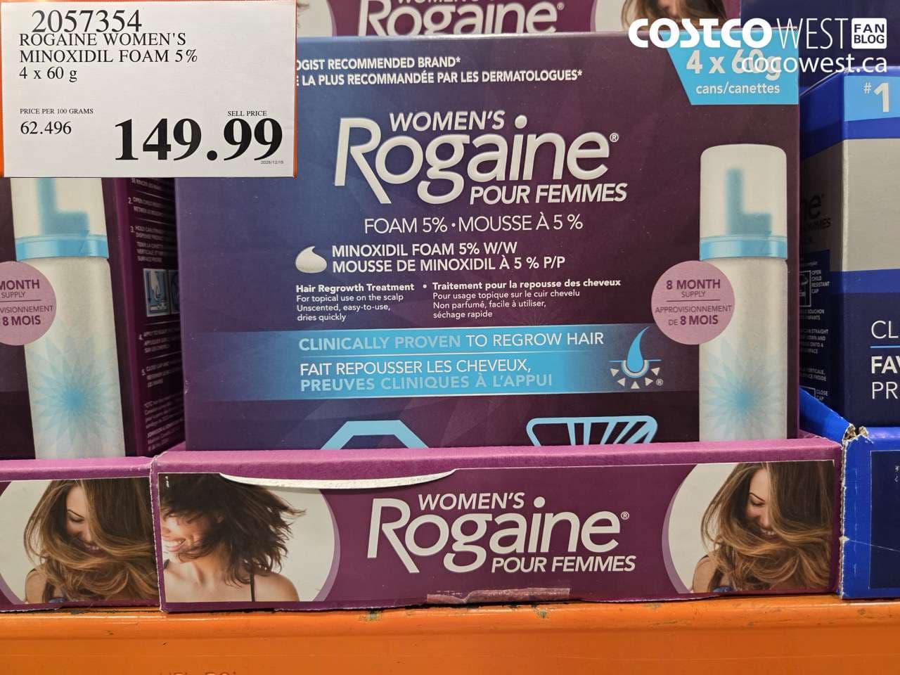 ROGAINE WOMEN’S MINOXIDIL FOAM 5% 4 X 60G