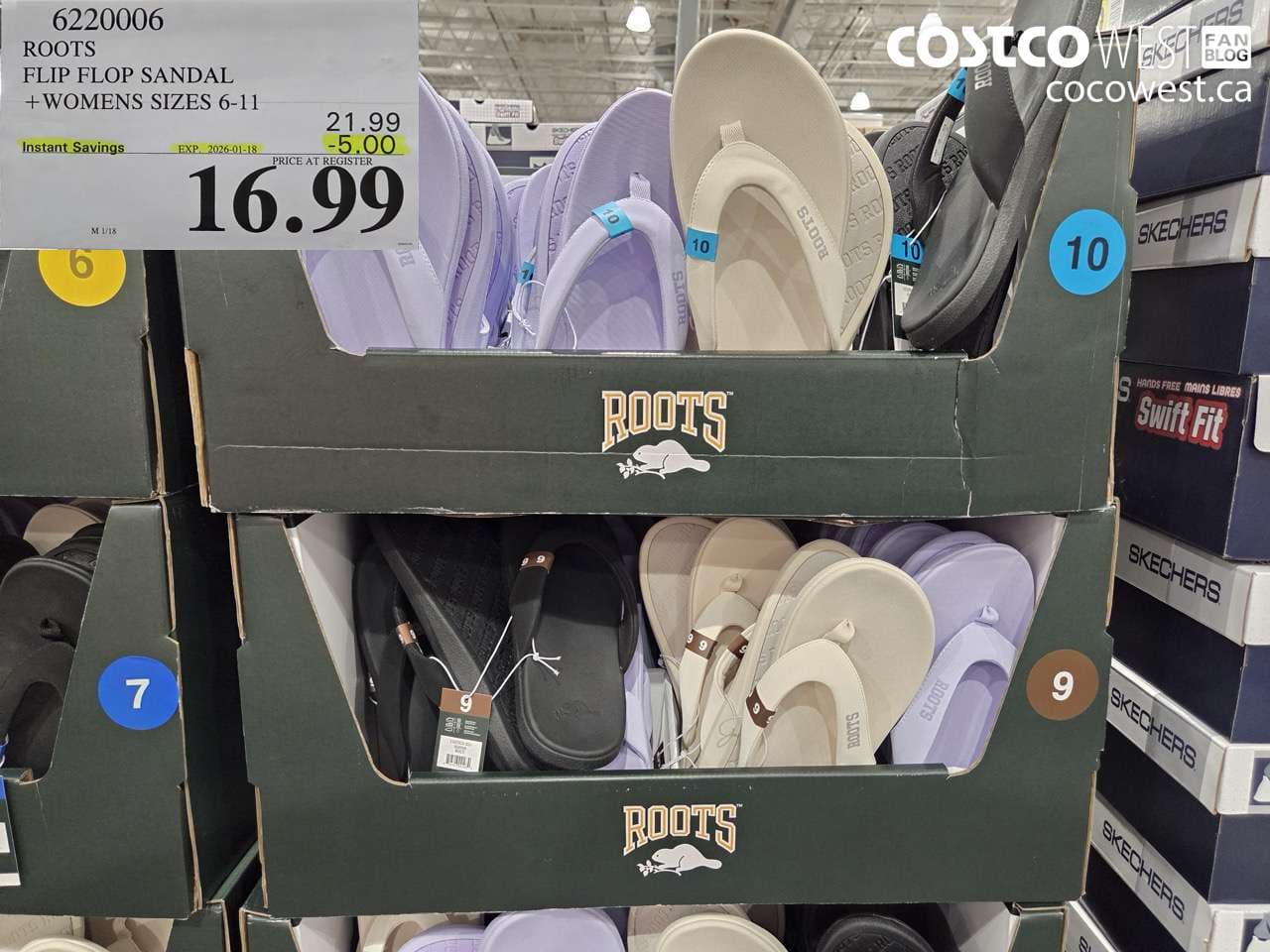 ROOTS FLIP FLOP SANDAL WOMENS SIZES 6-11