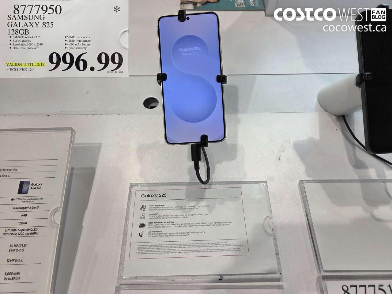 SAMSUNG GALAXY S25 128GB (EXPIRES ON 2026-02-12)
