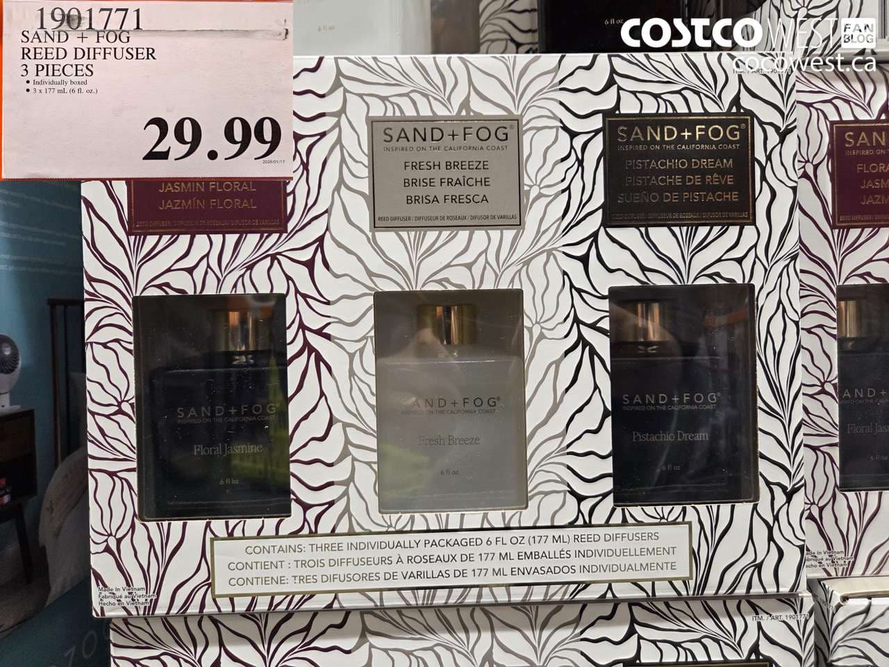 SAND + FOG REED DIFFUSER 3 PIECES