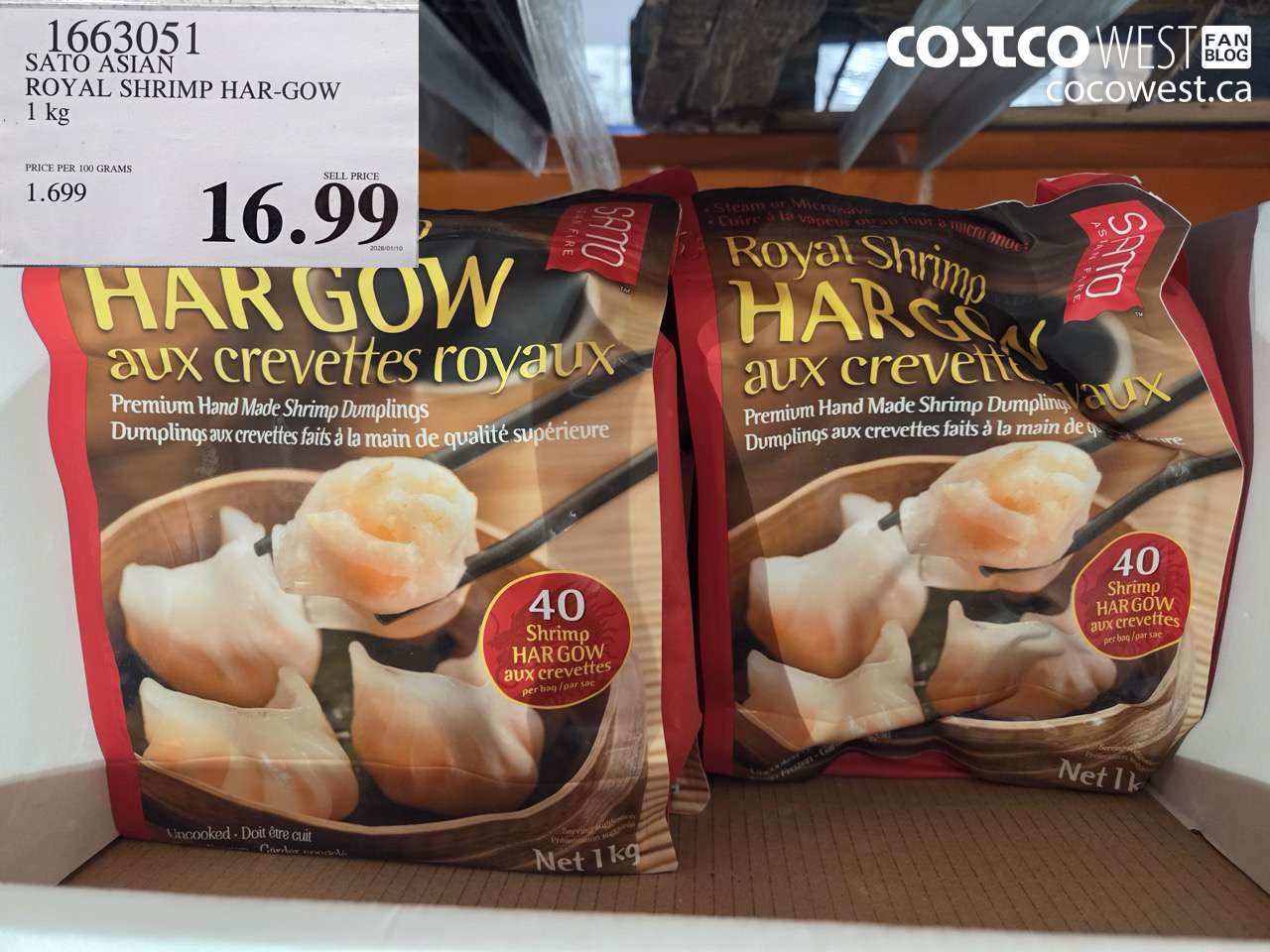 SATO ASIAN ROYAL SHRIMP HAR-GOW 1 KG