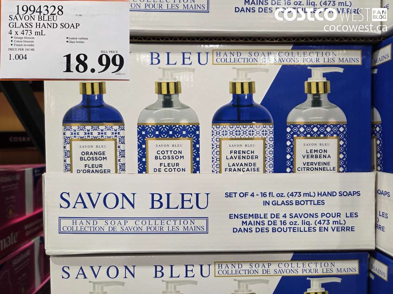 SAVON BLEU GLASS HAND SOAP 4 X 473ML