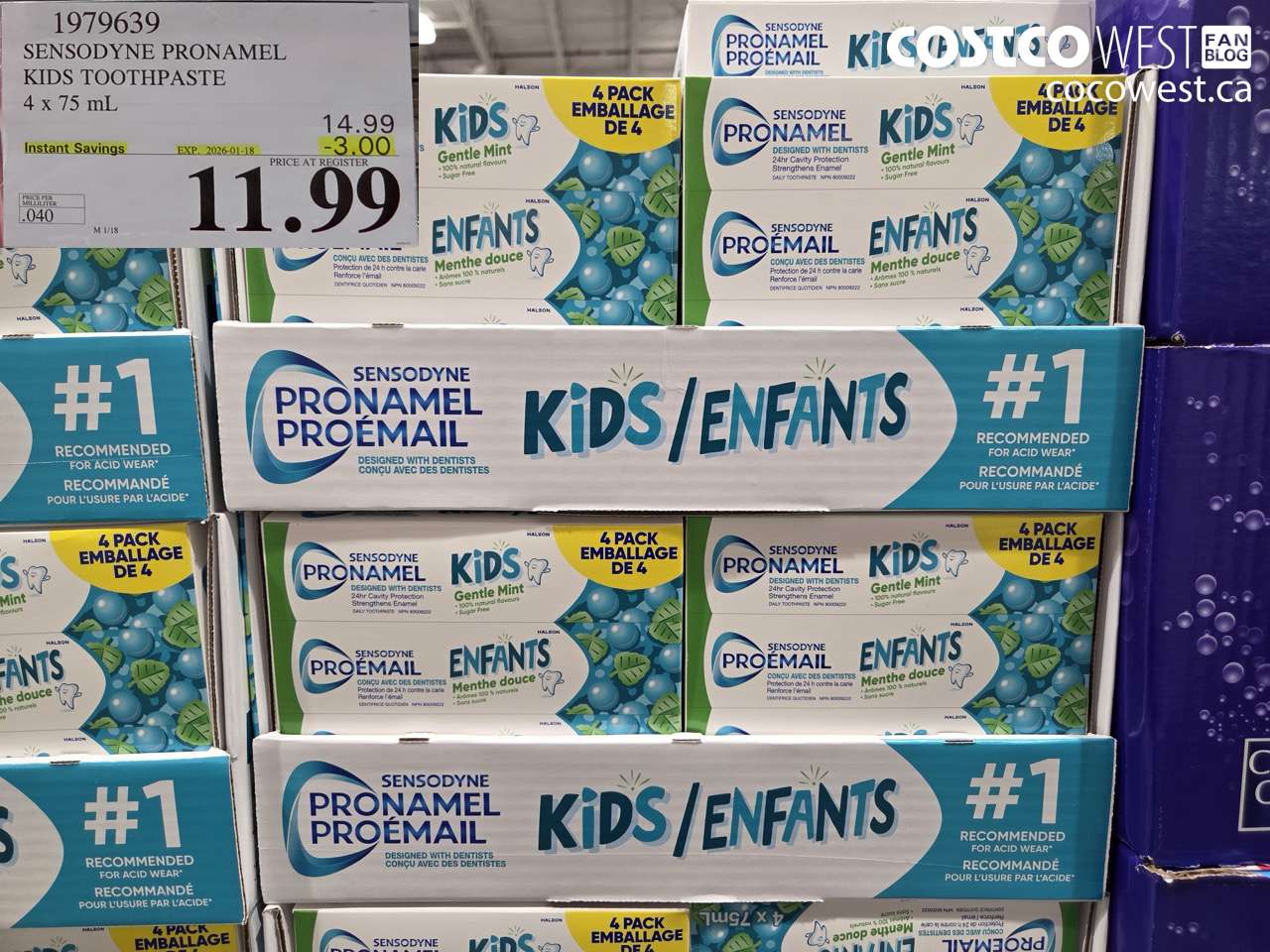 SENSODYNE PRONAMEL KIDS TOOTHPASTE 4 X 75ML