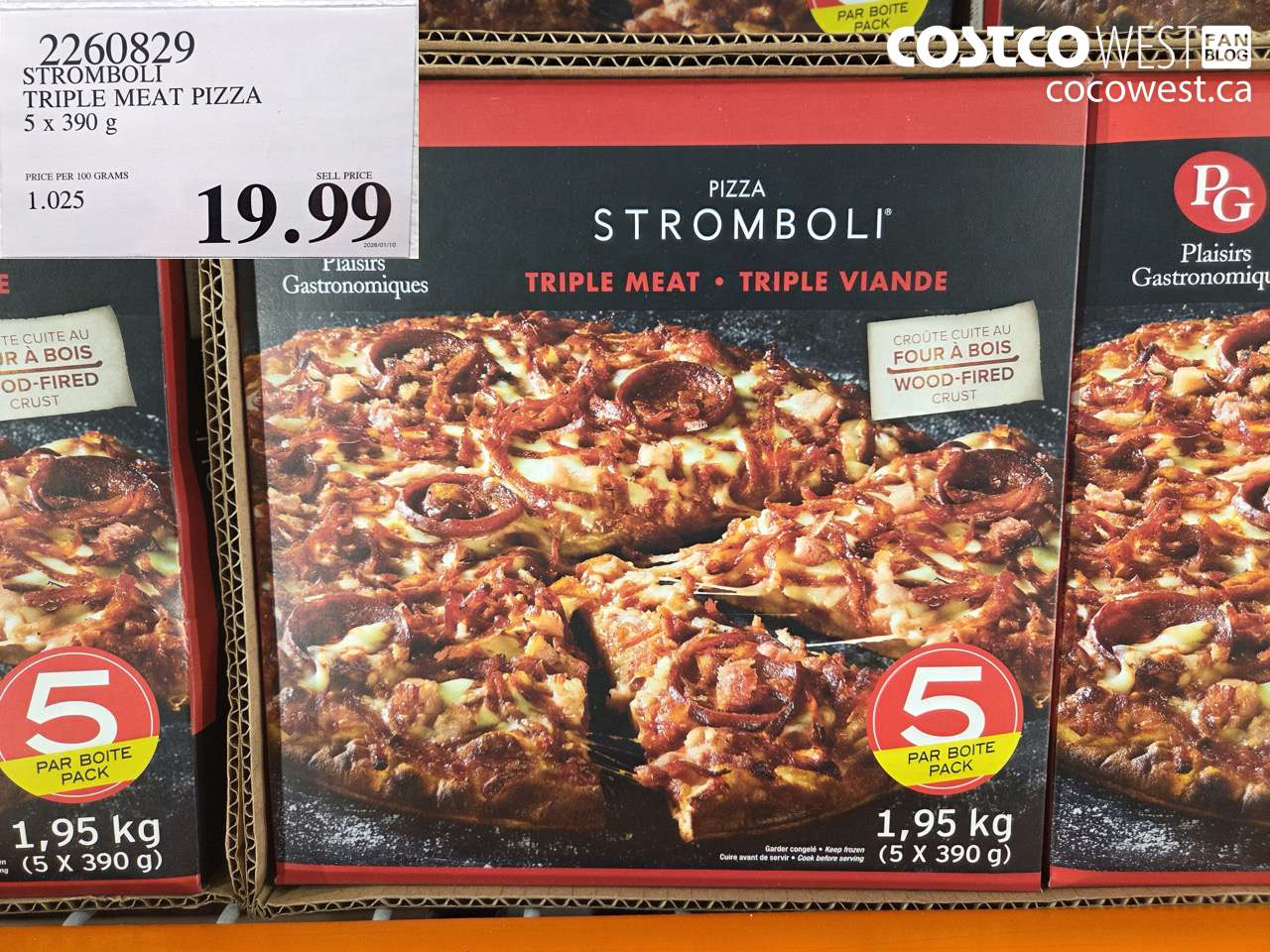 STROMBOLI TRIPLE MEAT PIZZA 5 X 390G