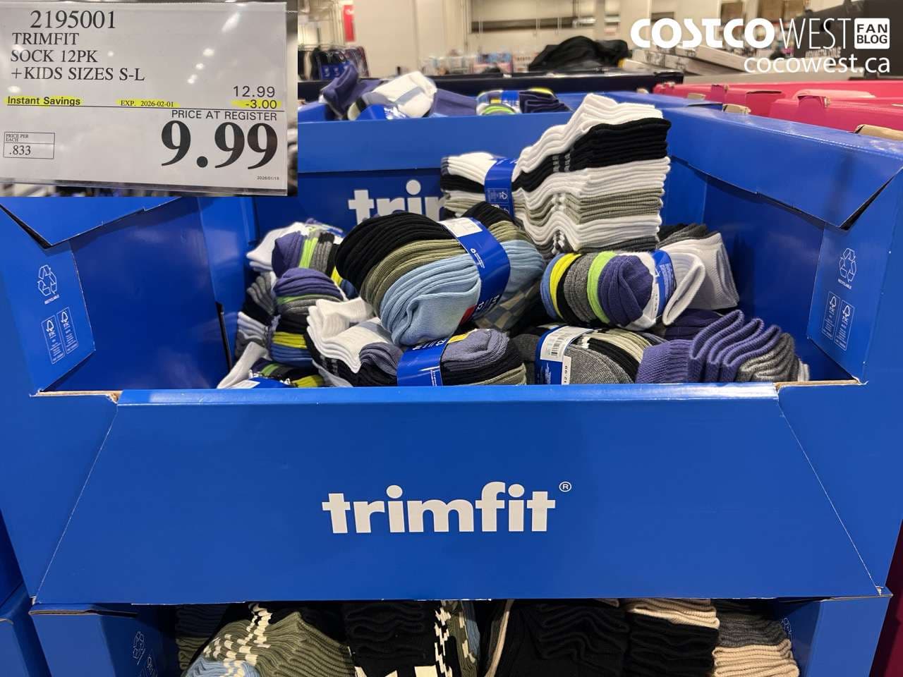 TRIMFIT KIDS SOCKS 12PK SIZES S-L