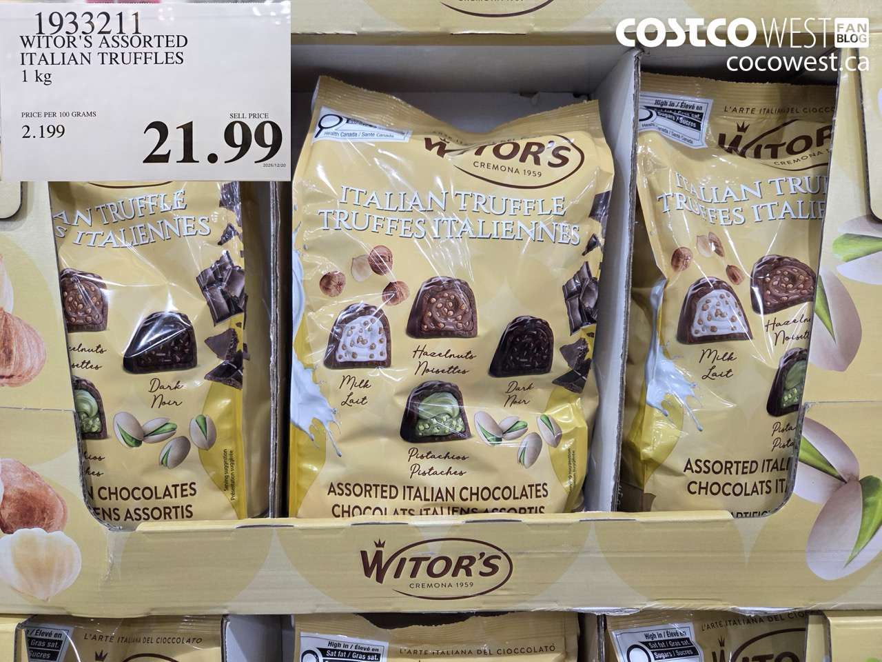 WITOR’S ASSORTED ITALIAN TRUFFLES 1KG