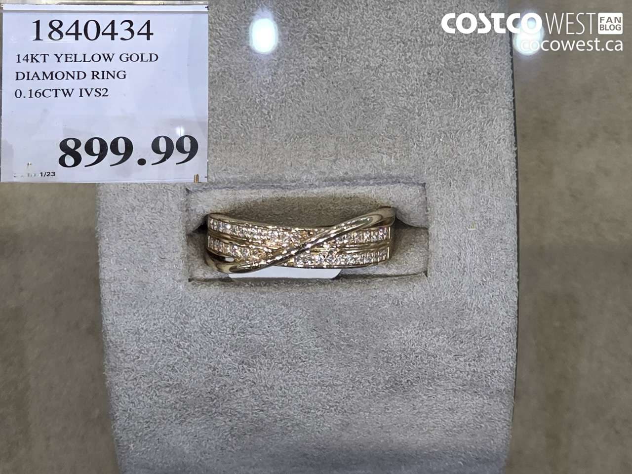 14KT YELLOW GOLD DIAMOND RING 0.16CTW IVS2