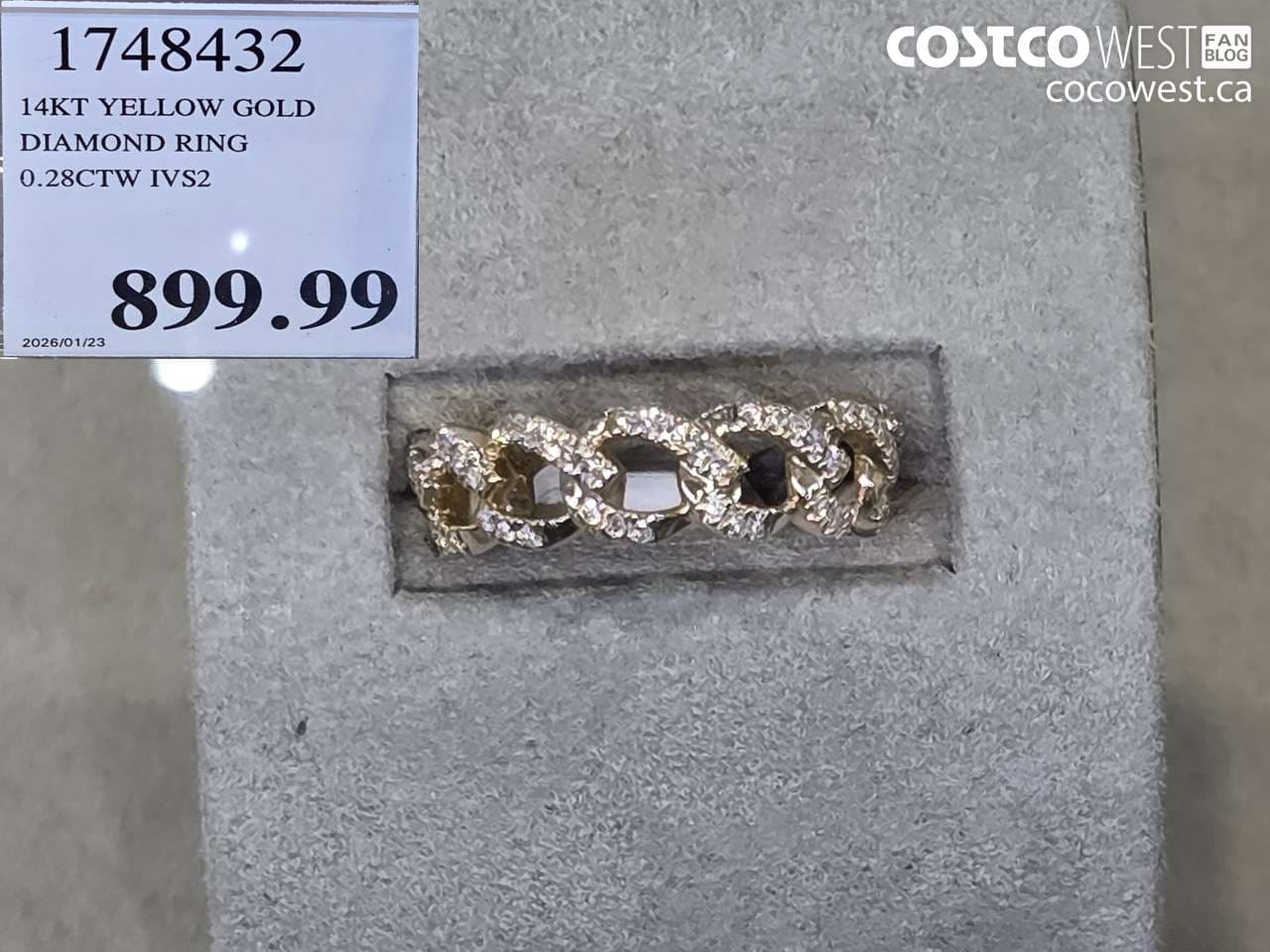 14KT YELLOW GOLD DIAMOND RING 0.28CTW IVS2