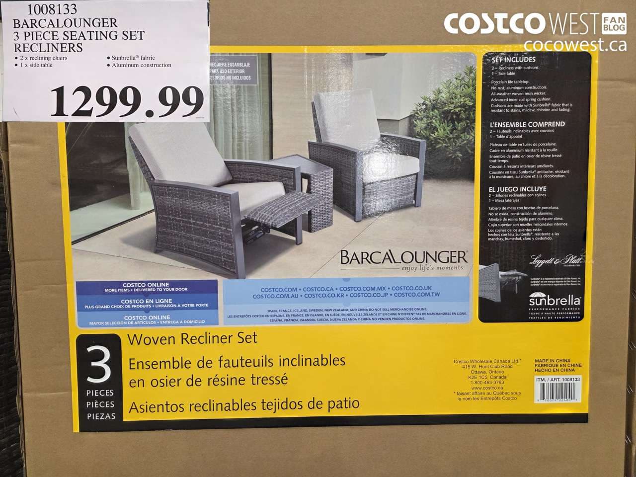 BARCALOUNGER 3 PIECE SEATING SET RECLINERS