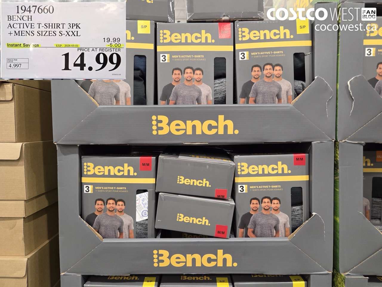 bench active tshirt 3pk  mens sizes sxxl