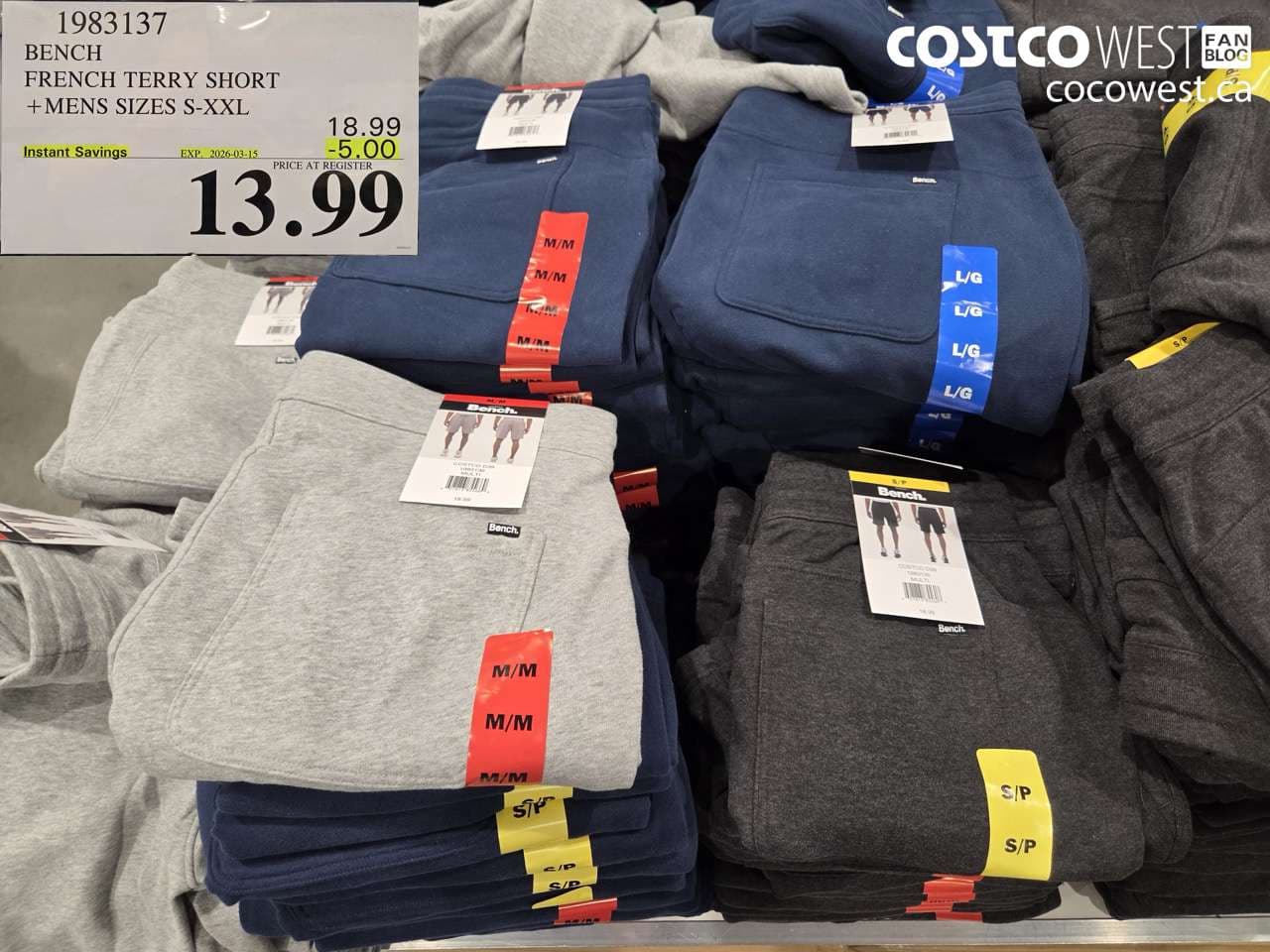 bench french terry short mens sizes sxxl