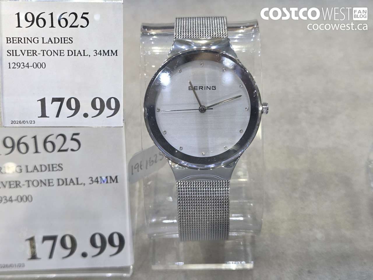 BERING LADIES SILVER-TONE DIAL, 34MM 12934-000