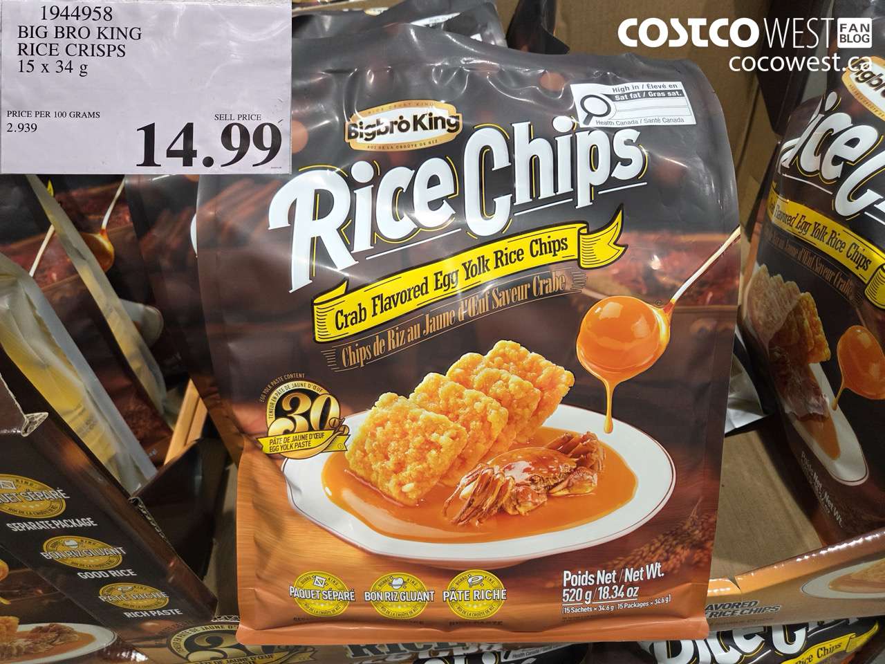 big bro king rice crisps 15 x 34 g