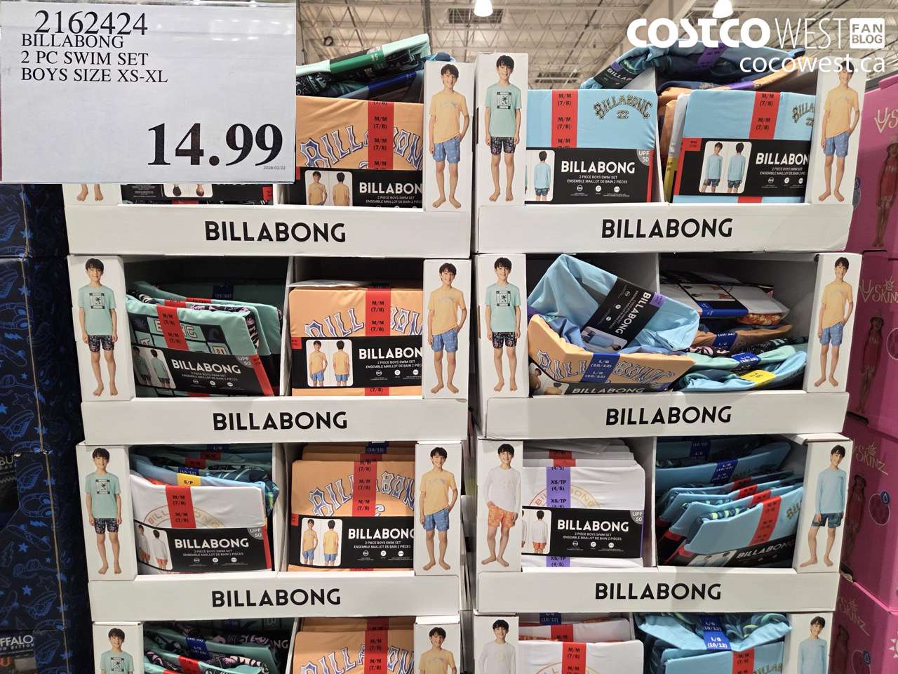 billabong 2 pc swim set boys size xsxl