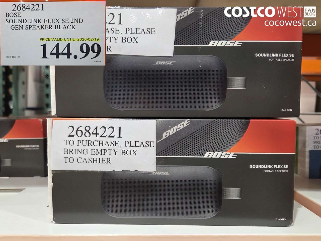 BOSE SOUNDLINK FLEX SE 2ND GEN SPEAKER BLACK (EXPIRES ON 2026-02-19)