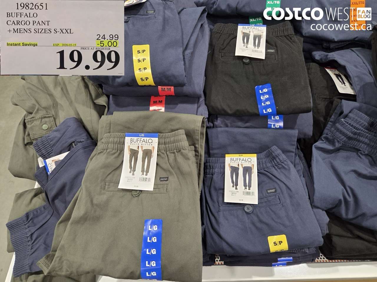 buffalo cargo pant  mens sizes sxxl