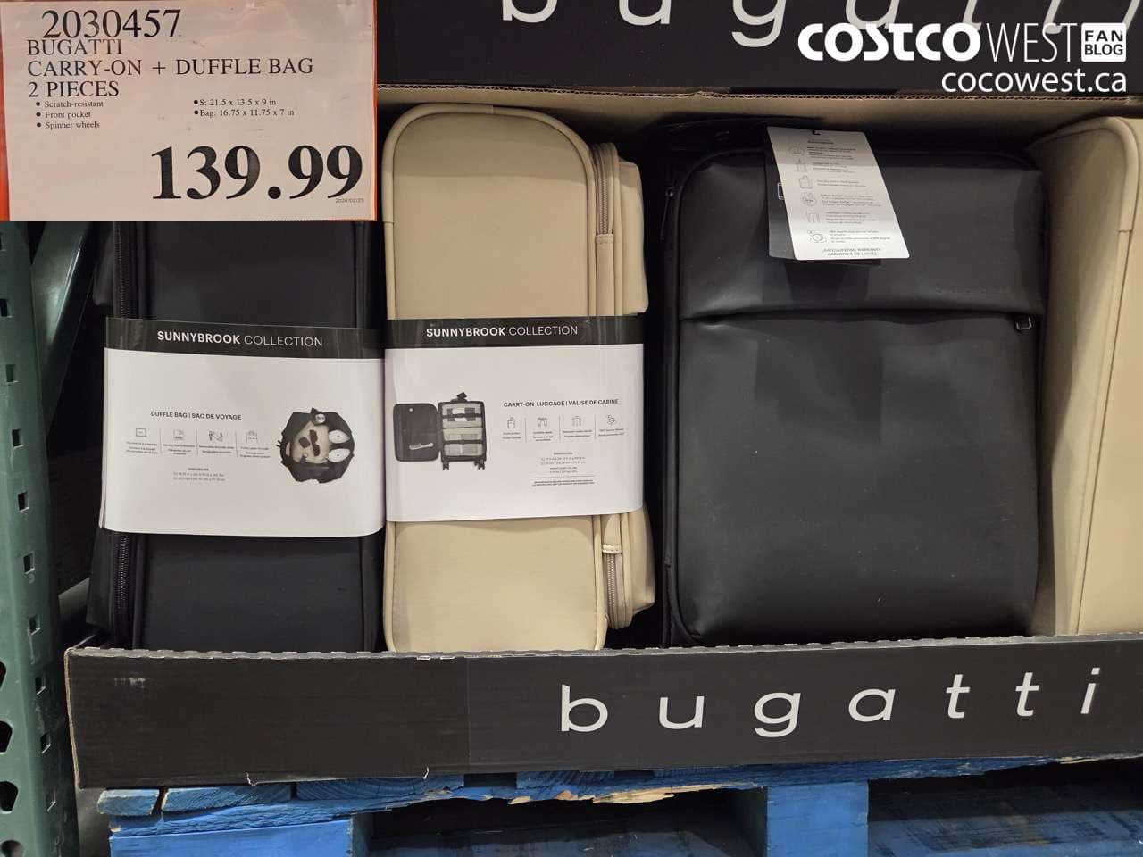 bugatti carryon  duffle bag 2 pieces