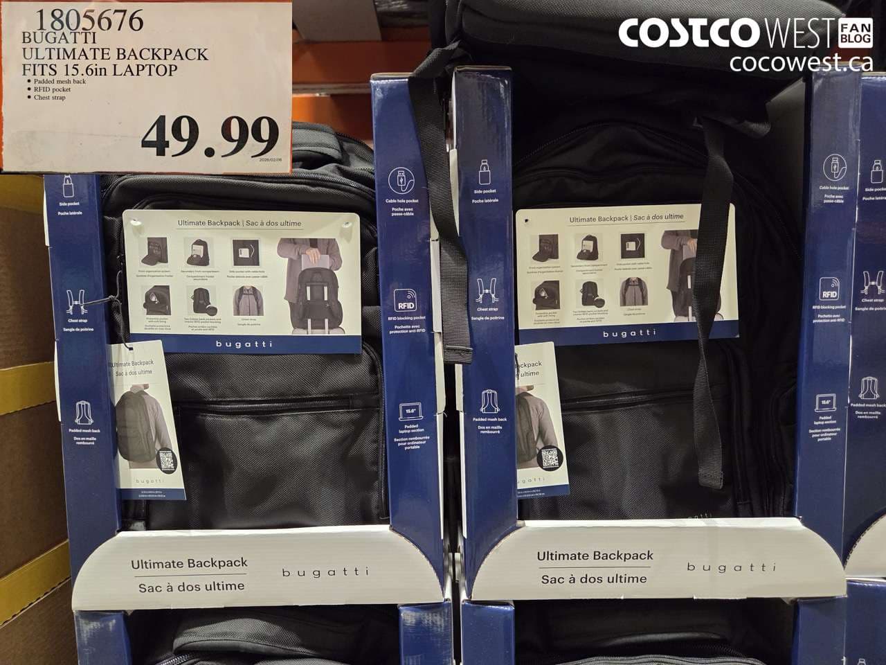 BUGATTI ULTIMATE BACKPACK FITS 15.6in LAPTOP