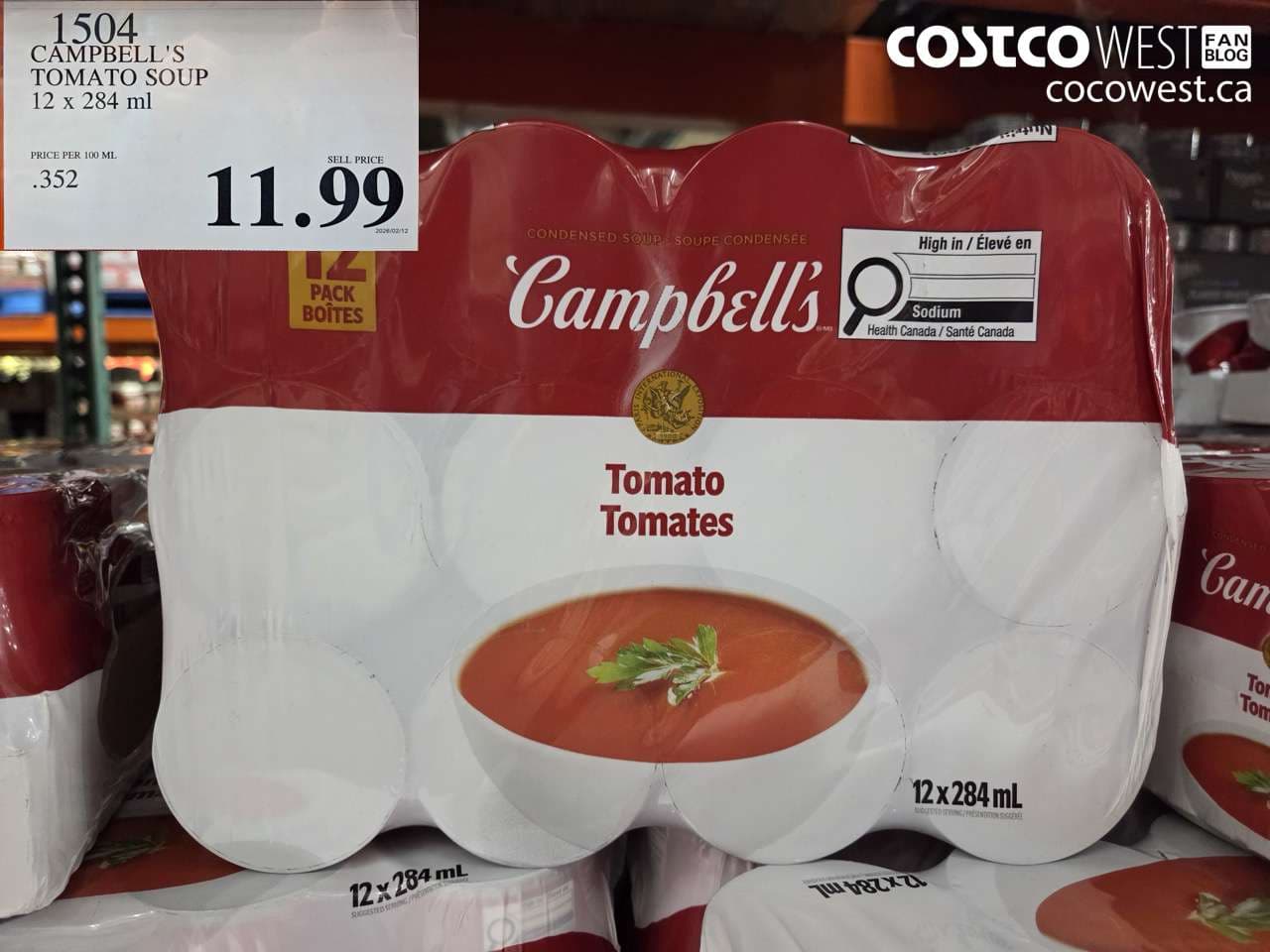 CAMPBELL’S TOMATO SOUP 12 x 284 ml