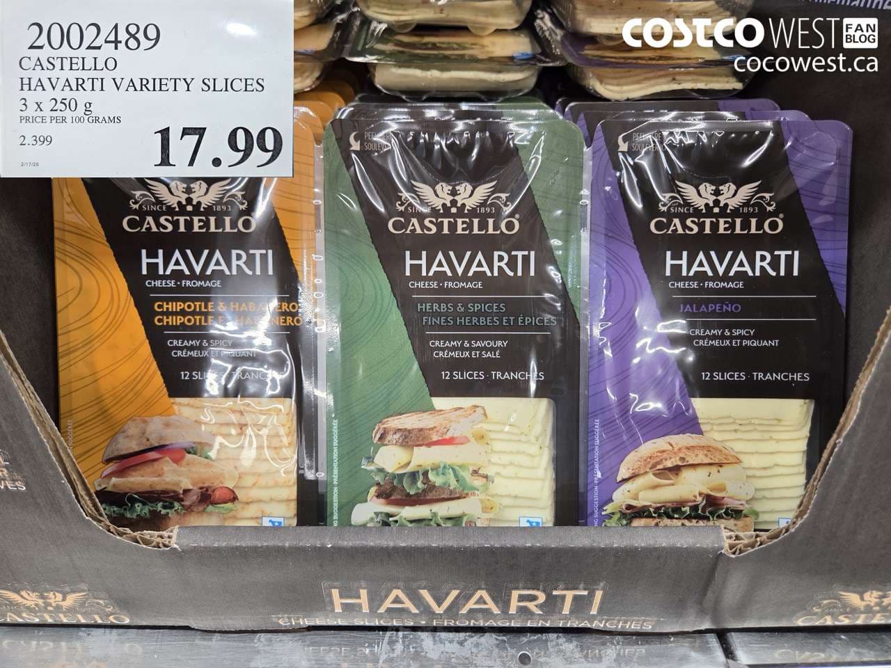 CASTELLO HAVARTI VARIETY SLICES 3 X 250G