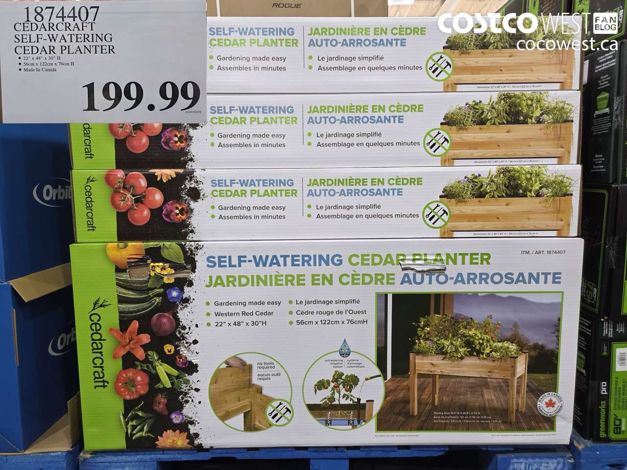 CEDARCRAFT SELF-WATERING CEDAR PLANTER