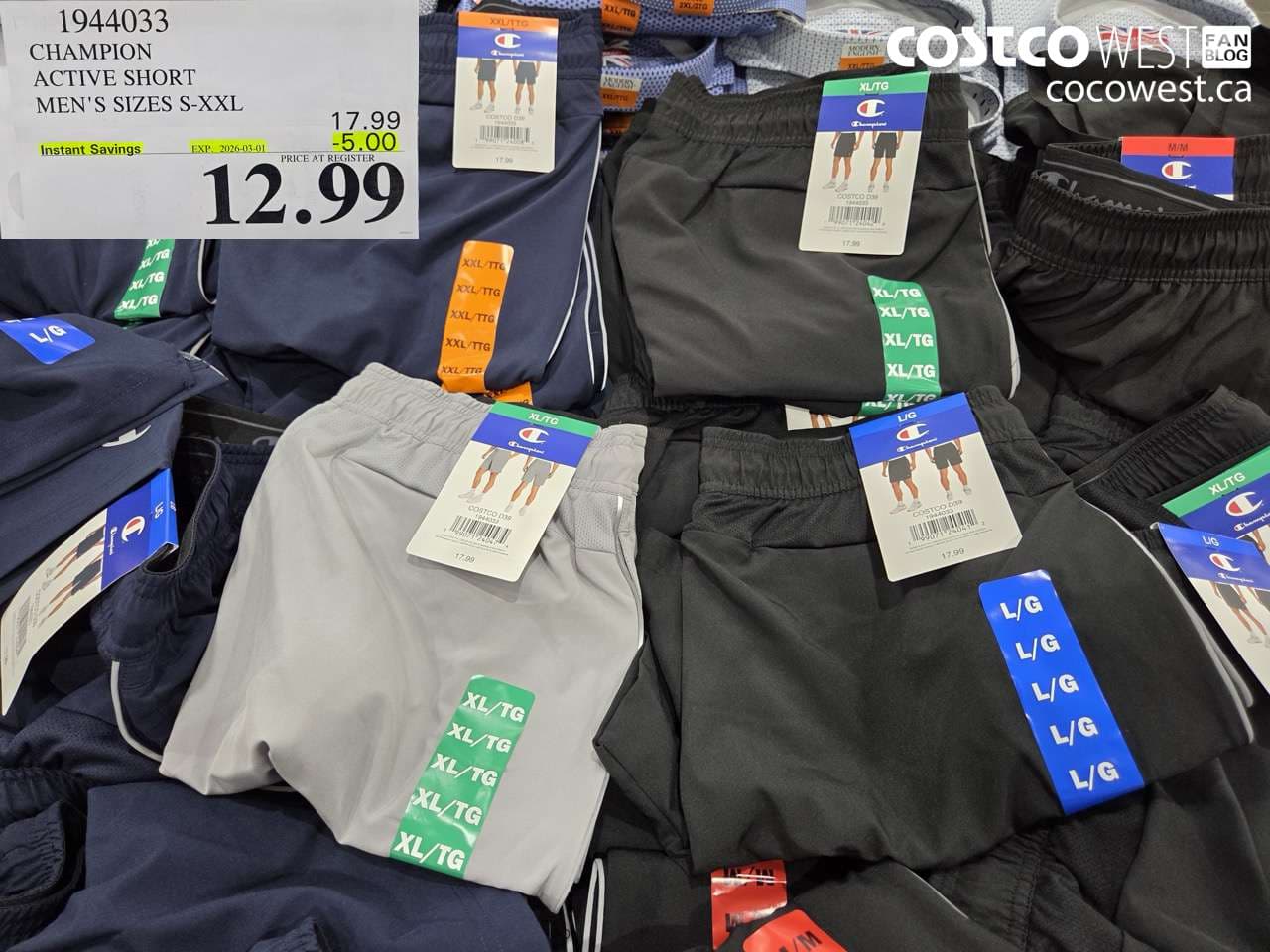 CHAMPION ACTIVE SHORT MEN’S SIZES S-XXL