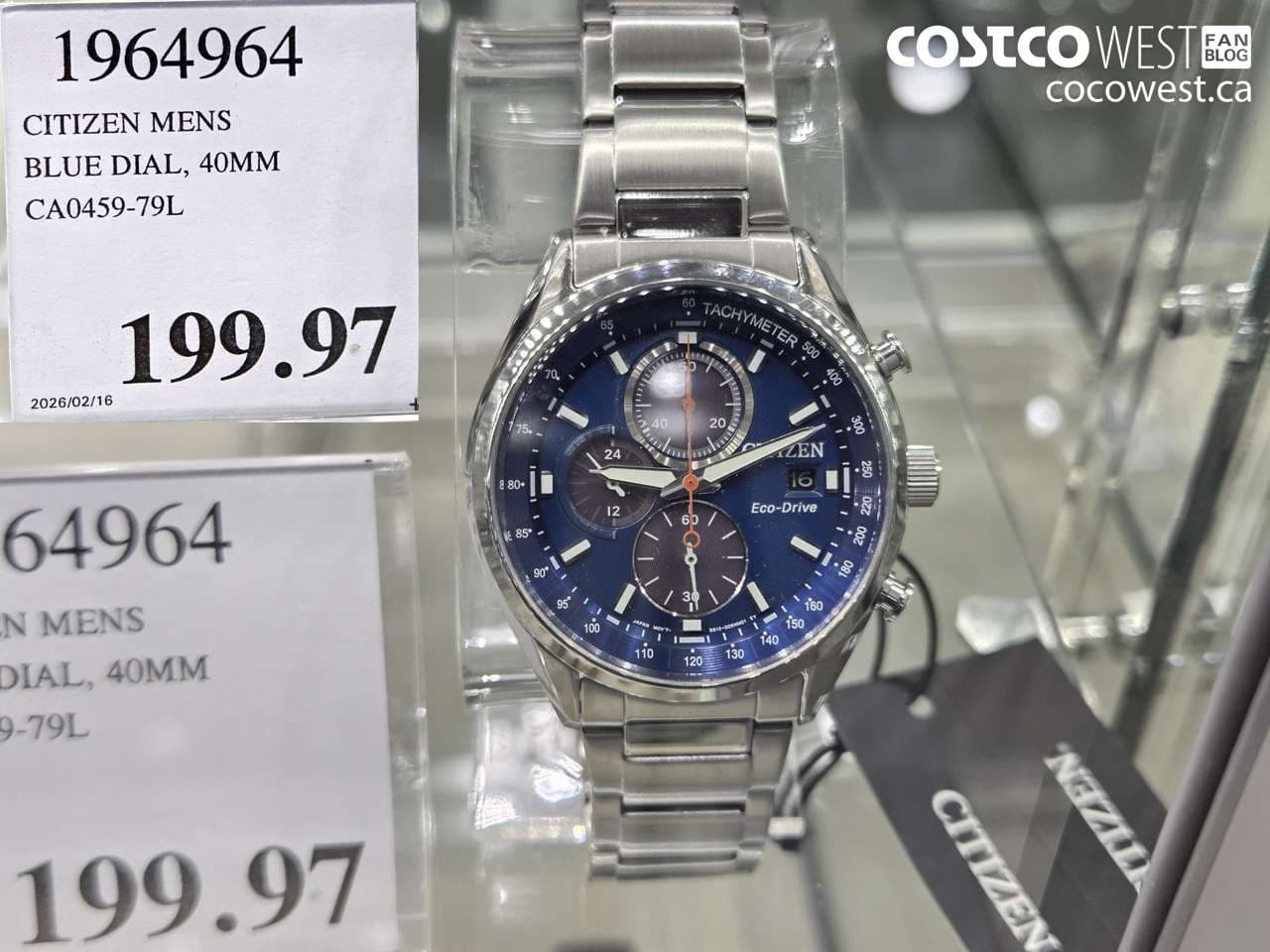 CITIZEN MENS BLUE DIAL, 40MM CA0459-79L