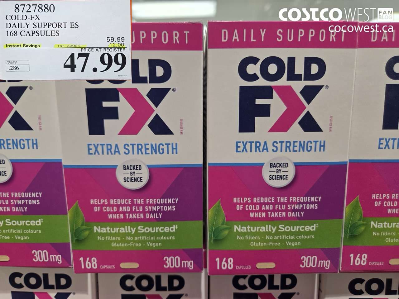 coldfx daily support es 168 capsules