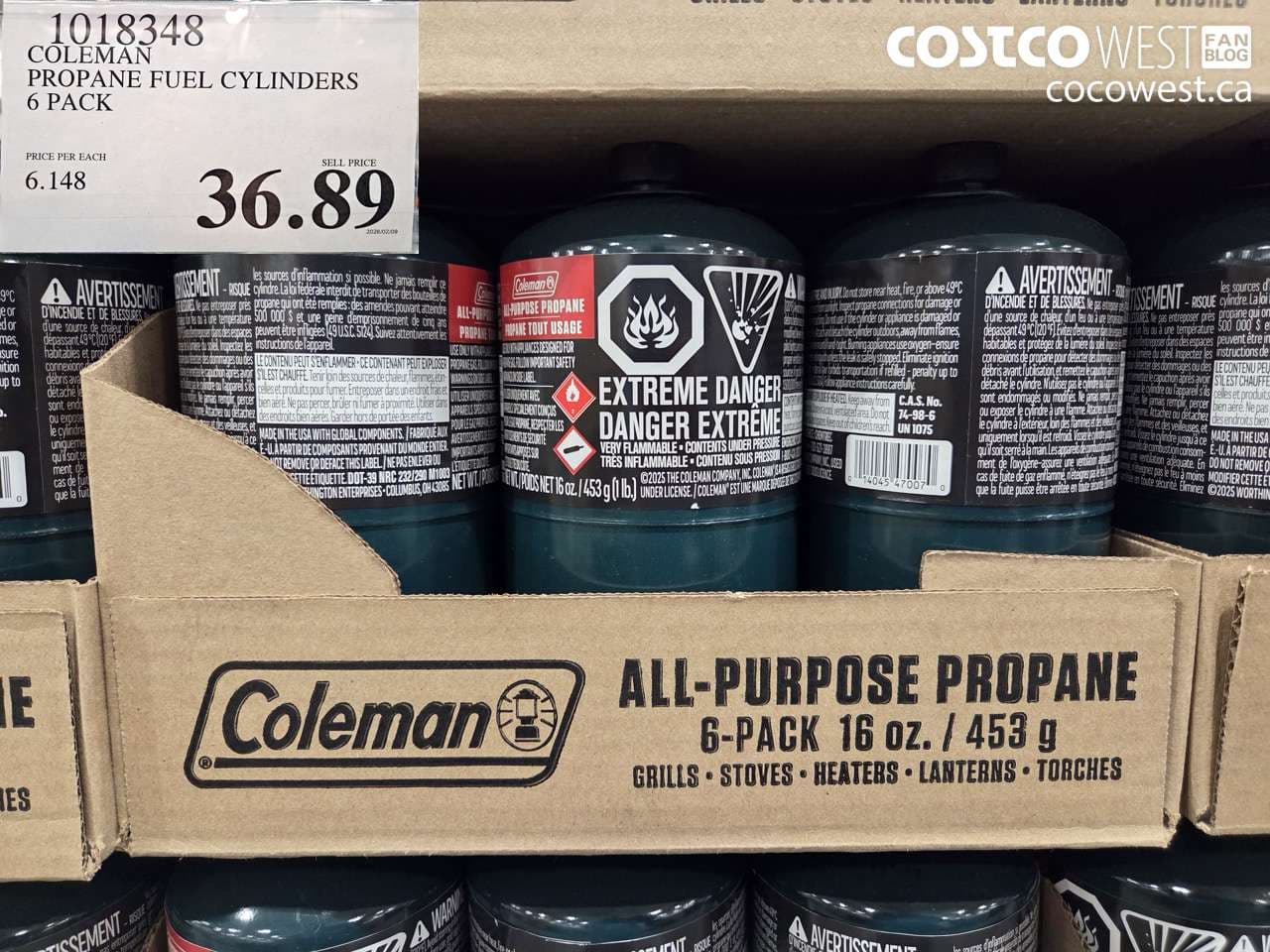 coleman propane fuel cylinders 6 pack