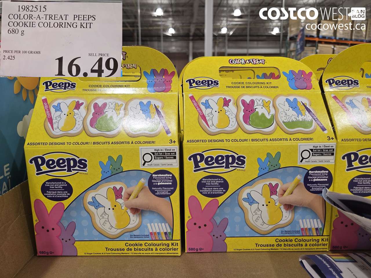 COLOR-A-TREAT PEEPS COOKIE COLORING KIT 680 G