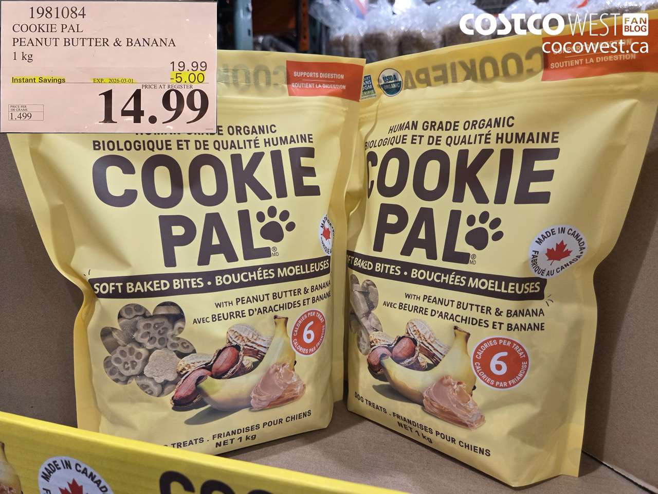 cookie pal peanut butter  banana 1 kg